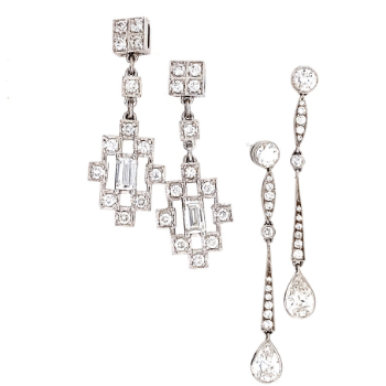 Vintage Chandelier Diamond Earrings